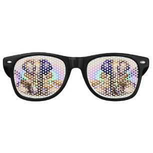 African Elephant Surreal Portrait  Retro Sunglasses