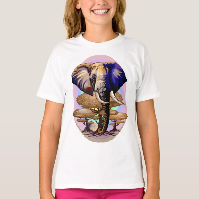 African Elephant Surreal Portrait  T-Shirt (Front)