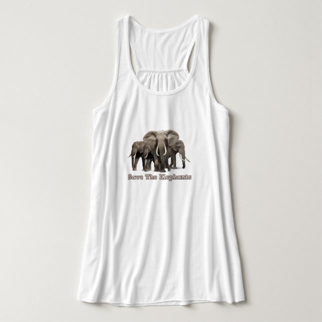 African Elephant Tank Top (Design Front)