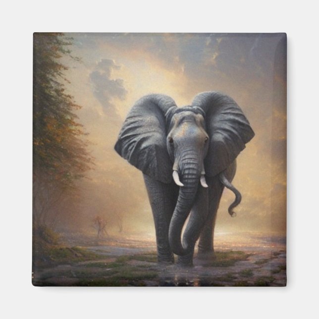 African Elephant-The King- Magnet (Front)