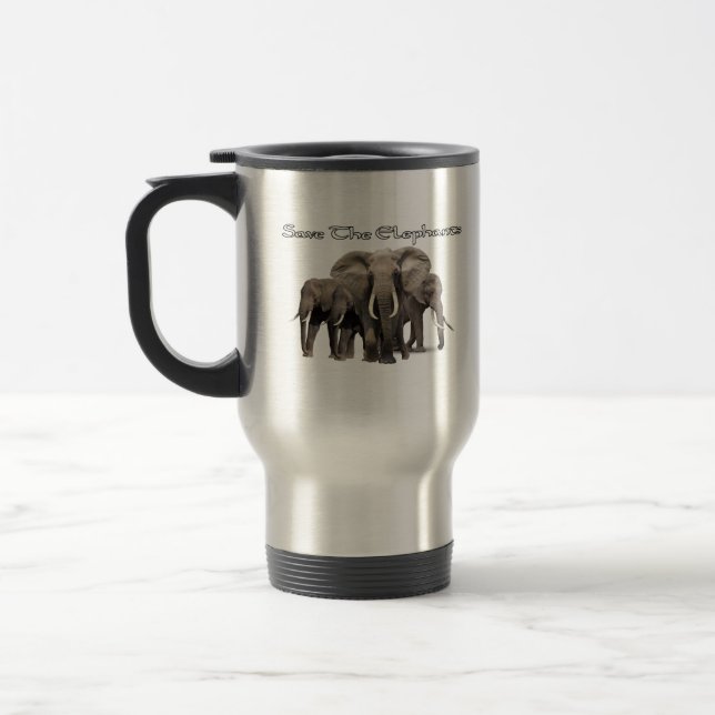 African Elephant Travel Mug (Left)