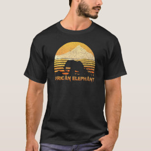 African Elephant Vintage Retro T-Shirt