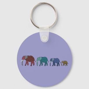 African Elephant Walk Key Ring