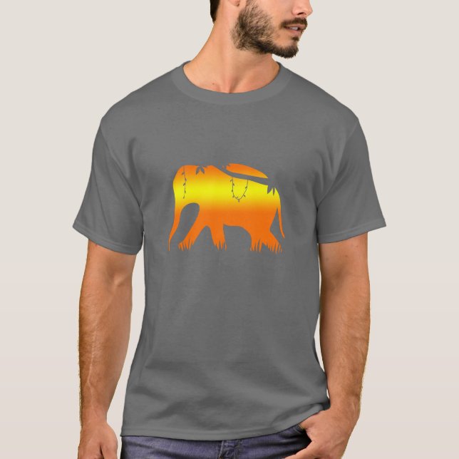 African Elephant Walking at Dawn T-Shirt (Front)