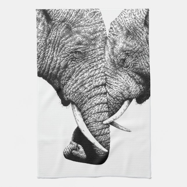 African Elephants American MoJo Kitchen Towels (Vertical)