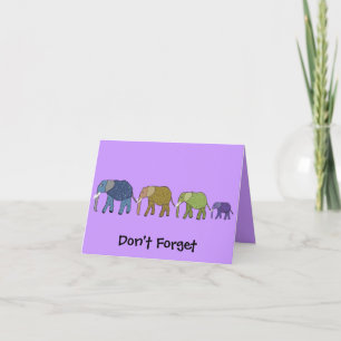 African Elephants Birthday Card