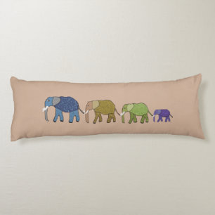 African Elephants Body Cushion