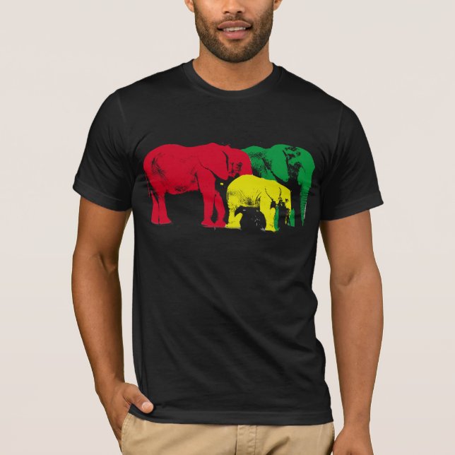 African Elephants by Brad Scott T-Shirt (Front)