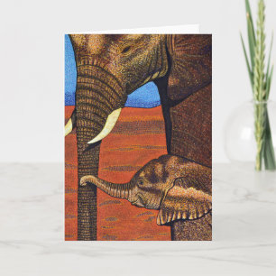 African Elephants Greeting Card