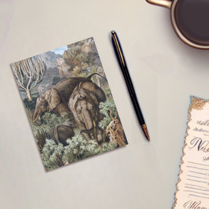 African Elephants in the Jungle Postcard