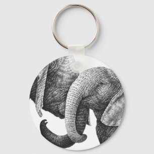 African Elephants Keychain