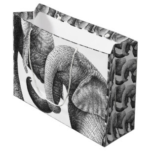 African Elephants Large Gift Bag