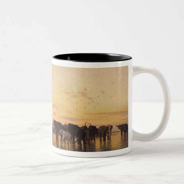 African Elephants Two-Tone Coffee Mug (Right)