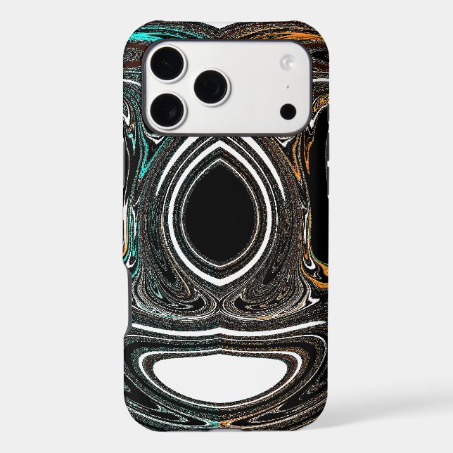 African Ethnic Doodle | Zebra Textured Abstract Ar (Back)