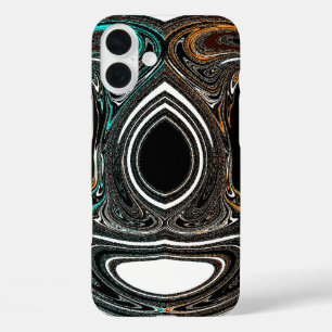 African Ethnic Doodle Zebra Textured Abstract Ar iPhone 16 Plus Case