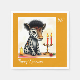 African ethnic Kwanzaa Wild Animals in Disguise Napkin
