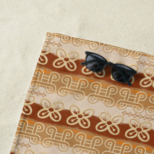 African ethnic tribal Adinkra pattern. yoga mat