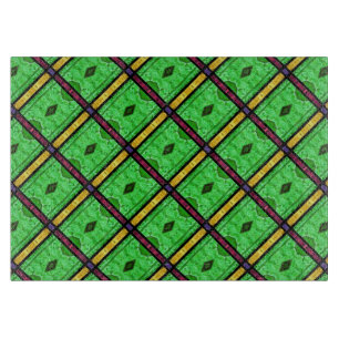 African Ewe Pattern Green Cutting Board