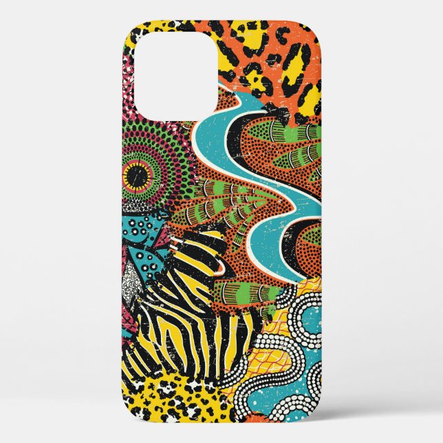 African Fabric: Wild Animal Patchwork. Case-Mate iPhone Case (Back)