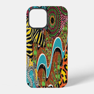 African Fabric: Wild Animal Patchwork. iPhone 12 Case