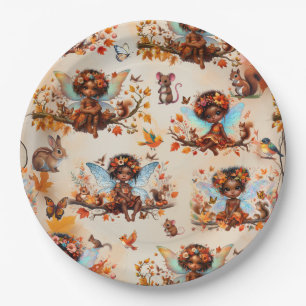 African Fairy Enchanted Forest Birthday Party Paper Plate