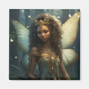 African Fairy Green & Bronze Magnet