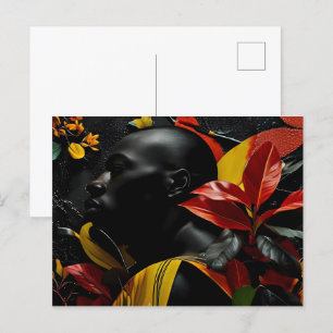 African fashion art postcard