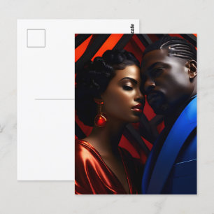 African fashion art postcard
