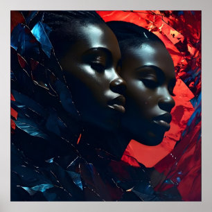 African fashion art poster