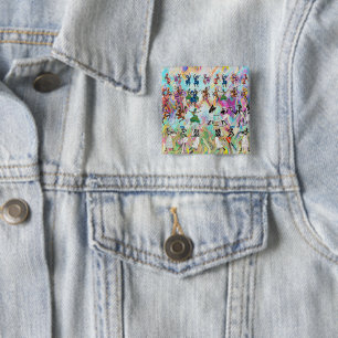 African Feast: Rhythms of Unity 15 Cm Square Badge