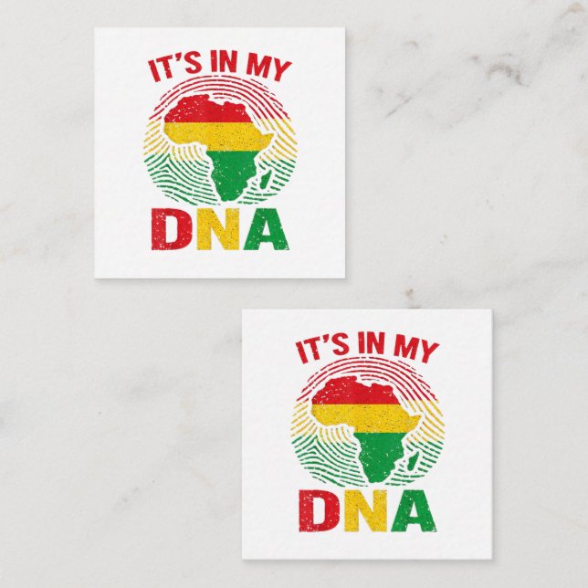  African Fingerprint Black History Enclosure Card (Front/Back)