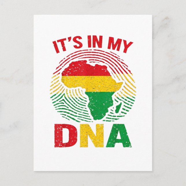 African Fingerprint Black History Invitation Postcard (Front)