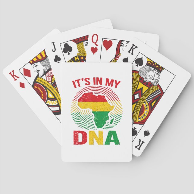  African Fingerprint Black History Playing Cards (Back)