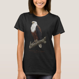 African Fish Eagle on Rustic Branch T-Shirt