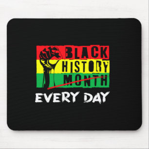 African Flag Clenched Fist Black History Month T S Mouse Pad