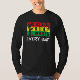 African Flag Clenched Fist Black History Month T-Shirt