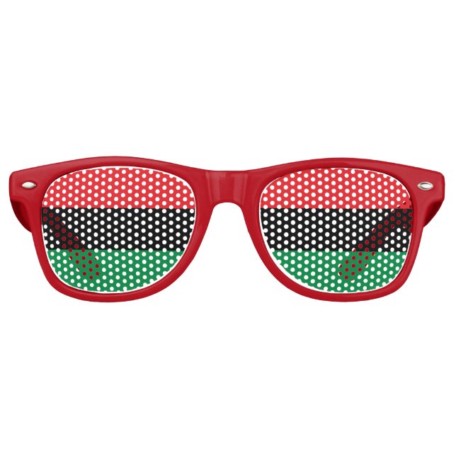 African Flag Fun Glasses (Front)