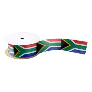 African Flag & South African travel, holiday/sport Satin Ribbon