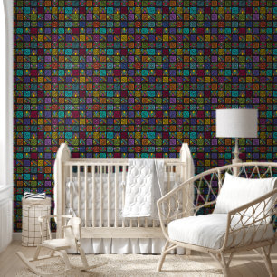 African Folk Art - Seamless Shapes Pattern 3 Wallpaper
