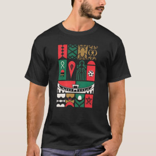 African Football Morocco 2025 Inspired Graphic T-S T-Shirt