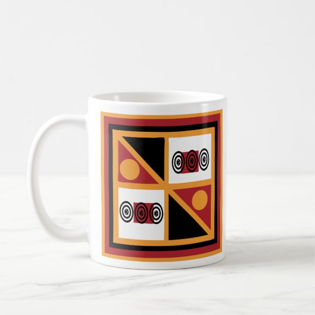 African geometric pattern coffee mug (Left)