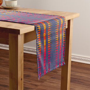 African Geometric Print Short Table Runner