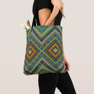 African Geometrical Motif Tote Bag