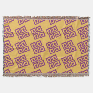 African Geometrical Shapes Pattern Throw Blanket