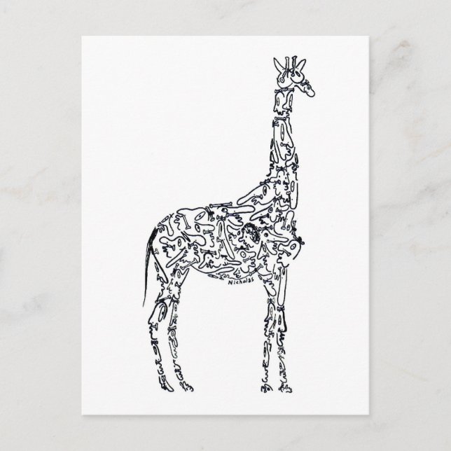 AFRICAN GIRAFFE by NICHOLAS Postcard (Front)