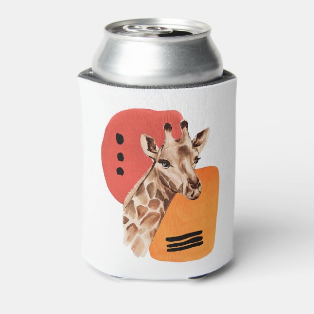 African Giraffe  Can Cooler (Can Back)