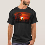 African Giraffe Sunset Classic T-Shirt<br><div class="desc">African Giraffe Sunset Classic T-Shirt</div>