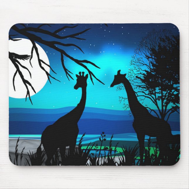 African Giraffes Mouse Pad (Front)