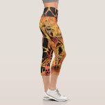 African Girl and Giraffe Capri Leggings<br><div class="desc">Capri Leggings with African Girl and Giraffe - Painting Design MIGNED</div>