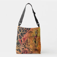 African Girl and Giraffe Crossbody Bag - Friends